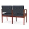 Lesro 2 Seat Tandem Seating W/ No Center Arm, 44 in W 26 in L 31.5 in H, Lenox Series LW2101 - alternate 3